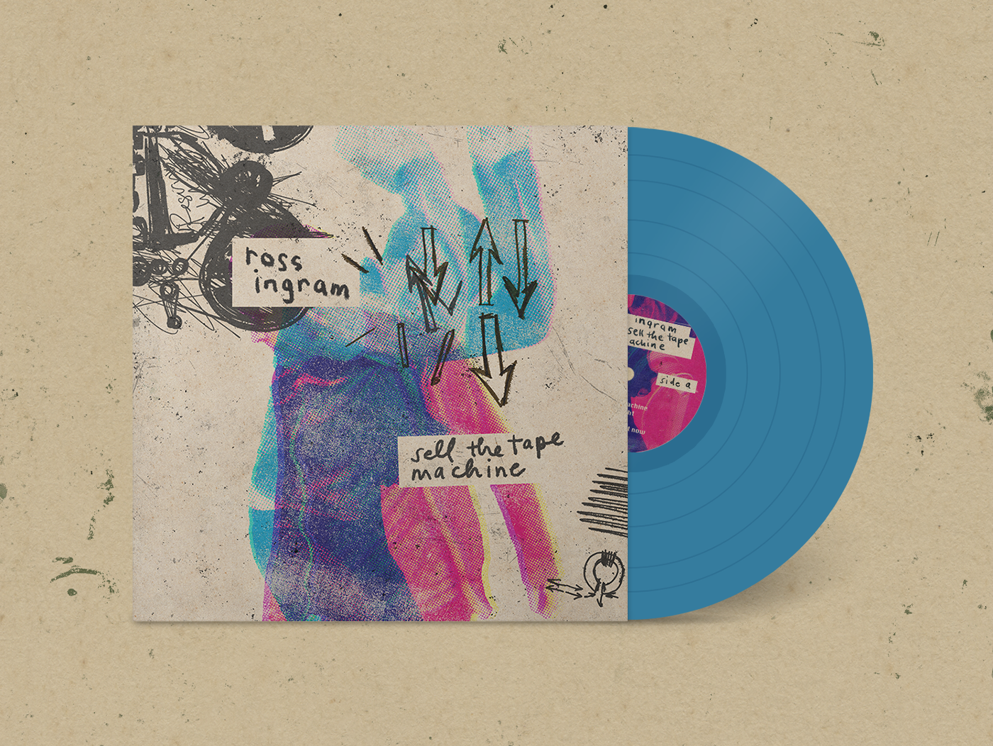 Sell The Tape Machine - 12'' 180 Gram Transparent Blue Bulb Vinyl by Ross Ingram